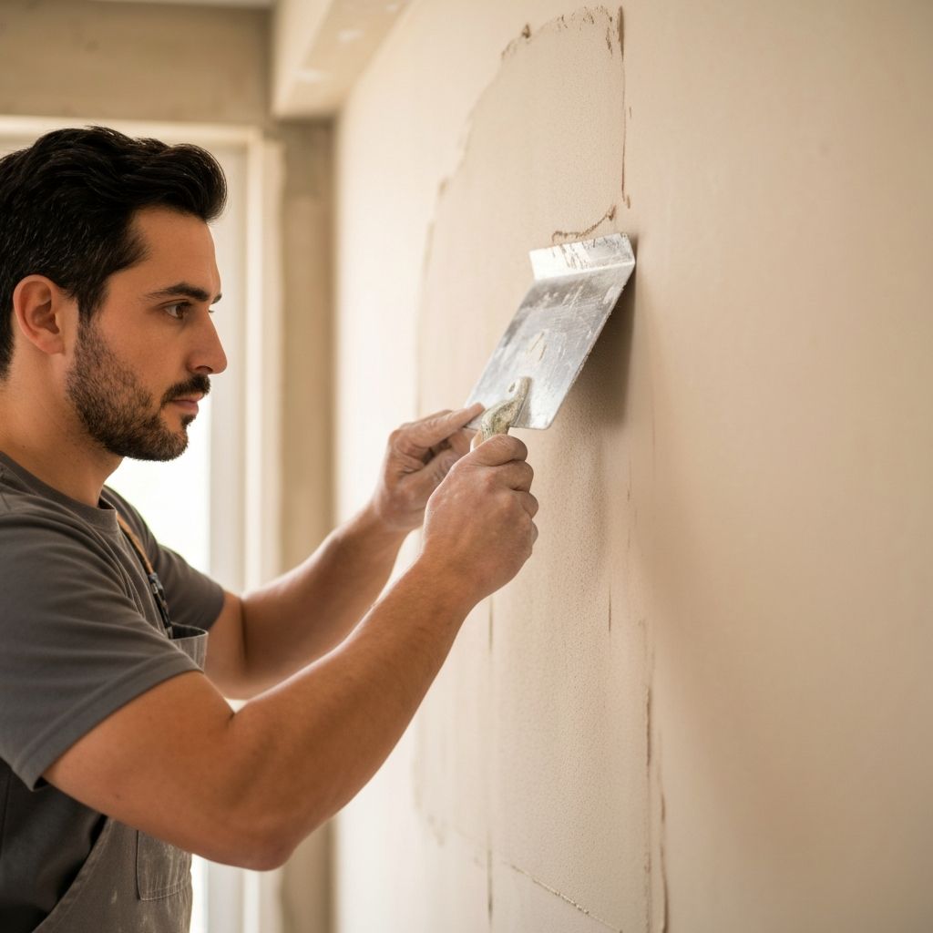 Professional plastering — smooth wall skim finish